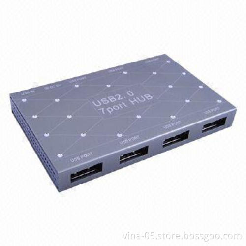 7-port USB Hub, Aluminum Case with Diamond